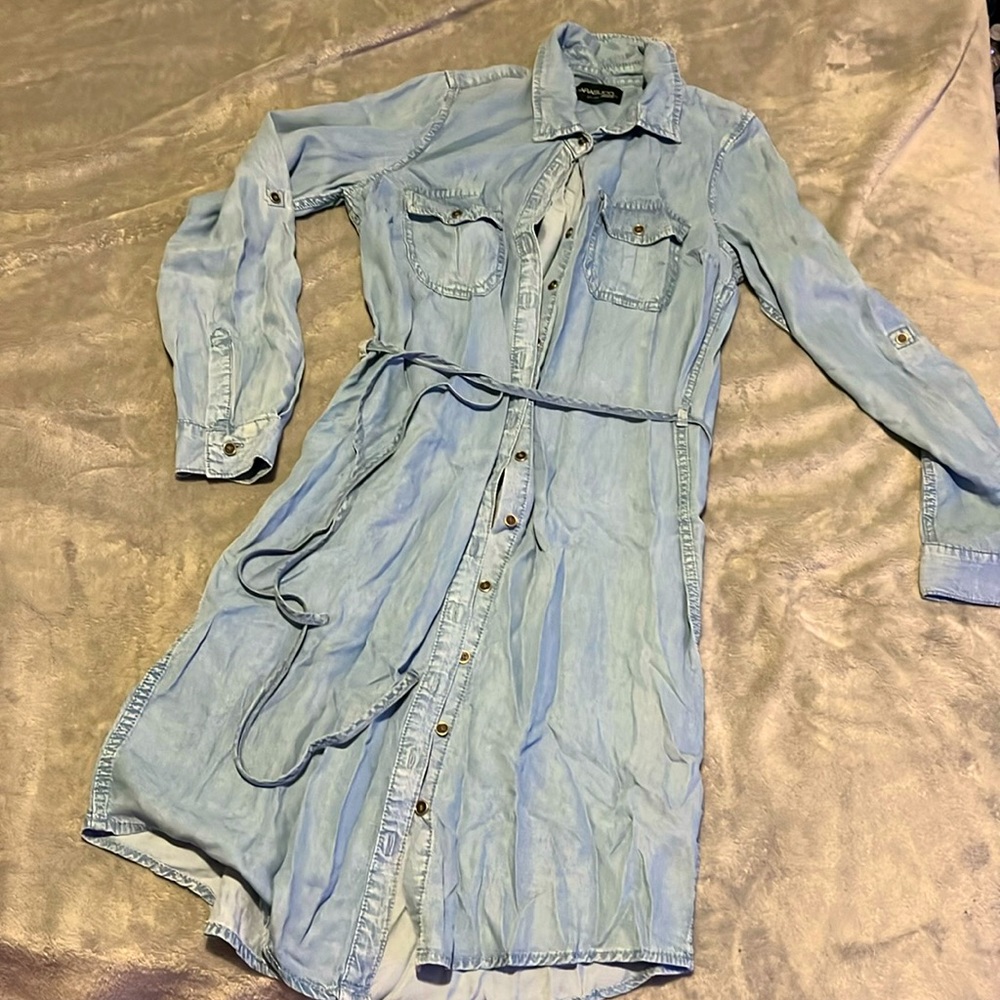 Parasuco Light Blue Long Sleeve Shirt Dress
